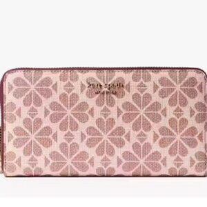 Kate Spade Flower Coated Canvas Zip-Around Continental Wallet